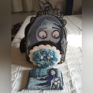 Loungefly Corpse's Bride Backpack and Wallet & Keychains Set!!!